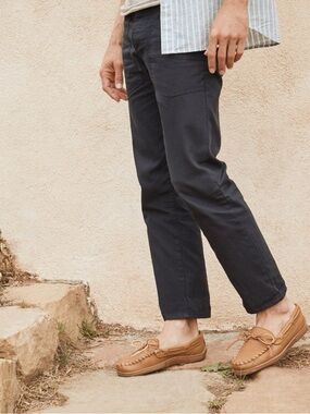 Minnetonka NEW Leather Moc Toe Slip-On Moosehide Classic Loafers size 8.5